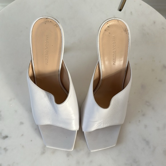 Magda Butrym white mules in a size 41 - Picture 2 of 5